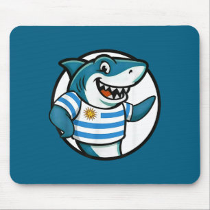 Uruguay Flag Shark Funny Uruguayan Mouse Pad