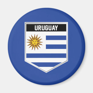 Uruguay Flag Shield Magnet