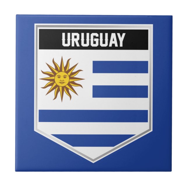 Uruguay Flag Shield Tile (Front)