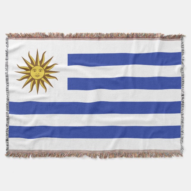 Uruguay flag throw blanket (Front)