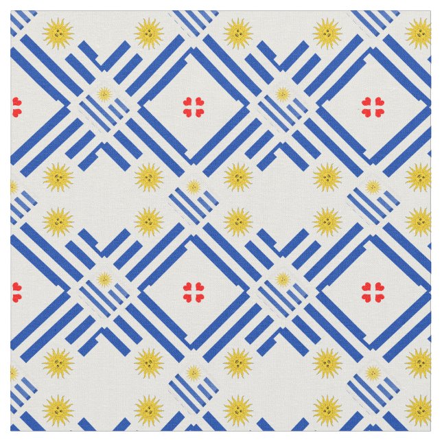 Uruguay Flag & Uruguay Trendy Fabric fashion (Close Up)
