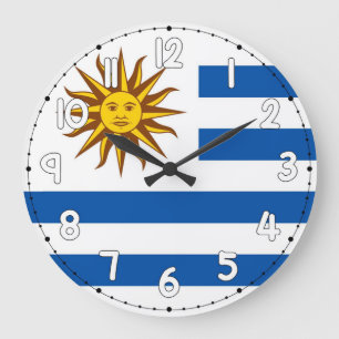 Uruguay Flag Wall Clock – Patriotic Home & Office 