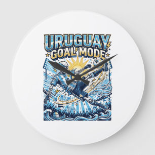 Uruguay Goal Mode Skeleton Striker Nations Dynamic Large Clock