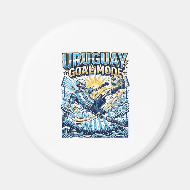 Uruguay Goal Mode Skeleton Striker Nations Dynamic Magnet (Front)