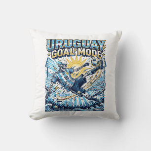 Uruguay Goal Mode Skeleton Striker Nations Dynamic Throw Pillow