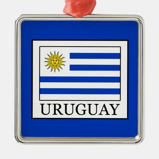 Uruguay Metal Ornament (Front)