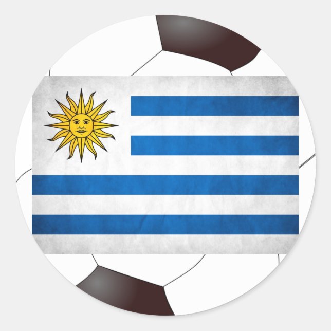 Uruguay National Flag Classic Round Sticker (Front)