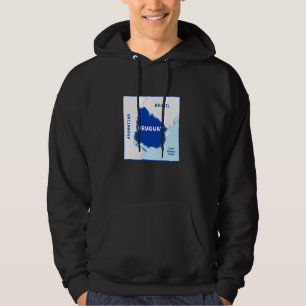 Uruguay Political map in flag colours. Neighbourin Hoodie