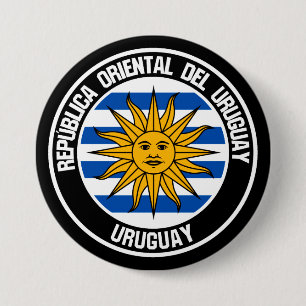 Uruguay Round Emblem 3 Inch Round Button