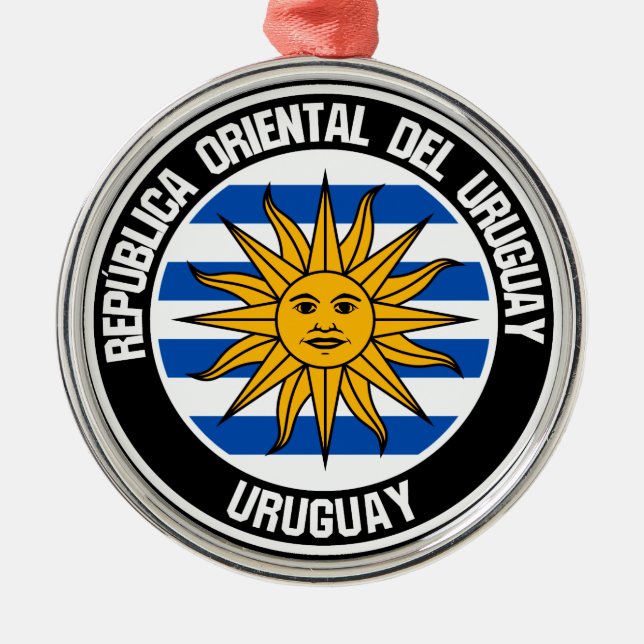Uruguay Round Emblem Metal Ornament (Front)