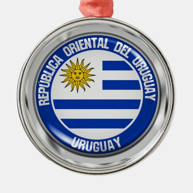 Uruguay Round Emblem Metal Ornament (Front)