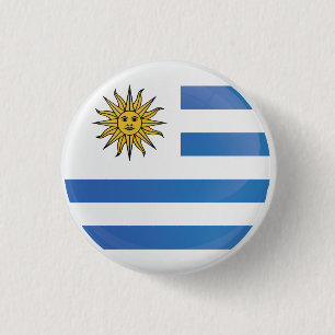 Uruguay Round Icon Flag 1 Inch Round Button