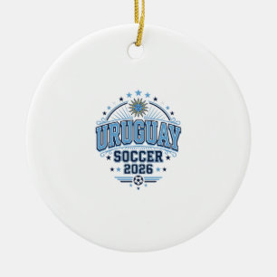 Uruguay Soccer 2026 Soccer Bold Country Typography Ceramic Ornament