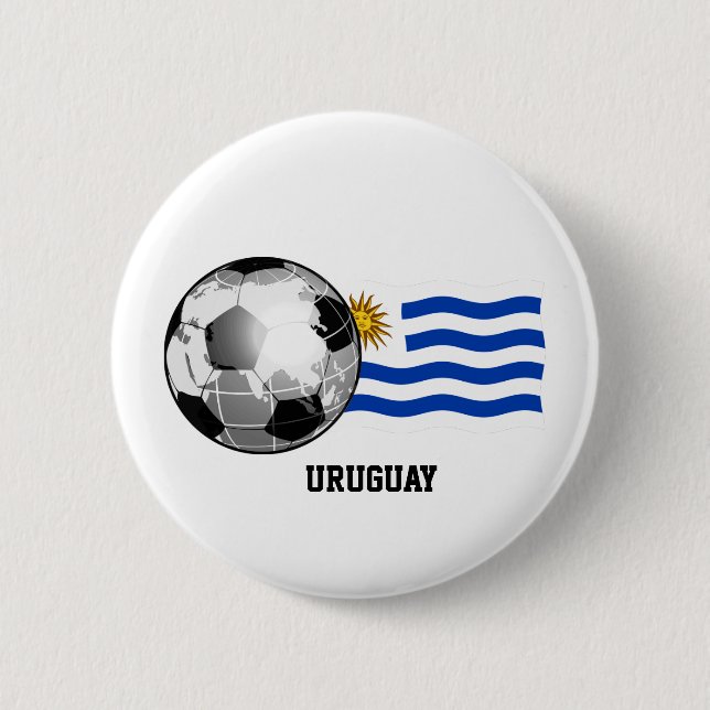 Uruguay Soccer Button (Front)