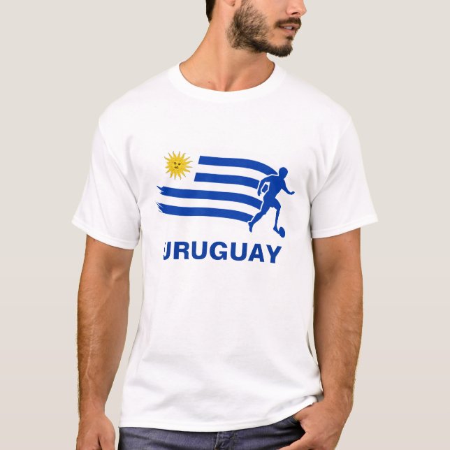 Uruguay Soccer Flag T-Shirt (Front)