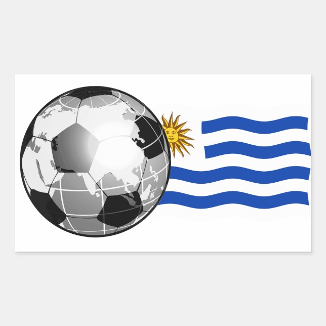 Uruguay Soccer Rectangle Stickers (Front)