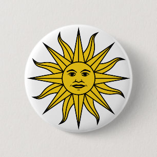 Uruguay Sol de Mayo 2 Inch Round Button