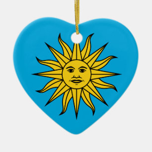 Uruguay Sol de Mayo Ceramic Ornament