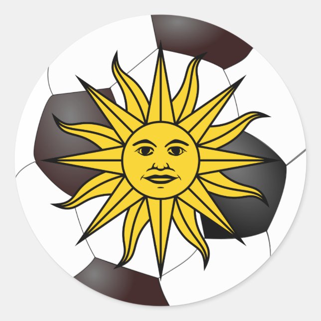 Uruguay "Sol de Mayo" Classic Round Sticker (Front)