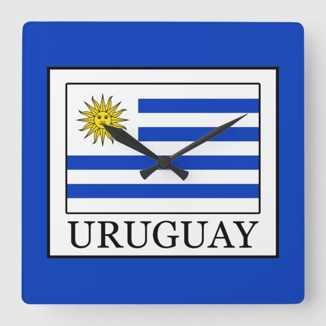 Uruguay Square Wall Clock (Front)