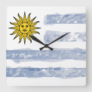 Uruguay Square Wall Clock