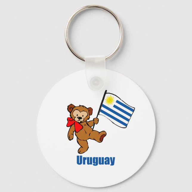 Uruguay Teddy Bear Keychain (Front)