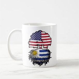 Uruguay Uruguayan American USA Tree Roots Flag Coffee Mug