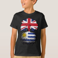 Uruguay Uruguayan British UK Tree Roots Flag