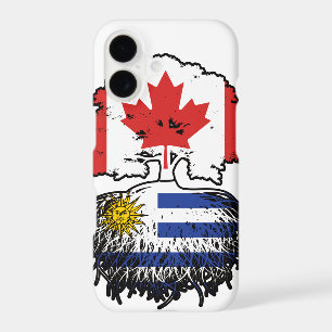 Uruguay Uruguayan Canadian Canada Tree Roots Flag