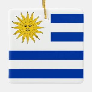 Uruguay (Uruguayan) Flag Ceramic Ornament