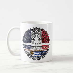 Uruguay Uruguayan French France Tree Roots Flag Coffee Mug