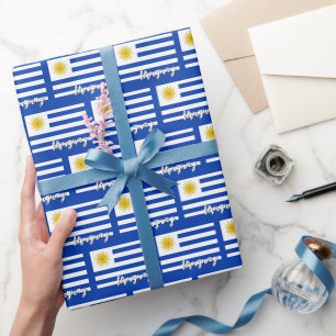 Uruguay Wrapping Paper, Blue, Uruguay Flag Paper