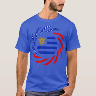 Uruguayan American Multinational Patriot Flag T-Shirt