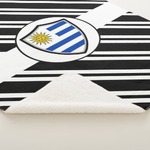 Uruguayan flag Sherpa Blanket