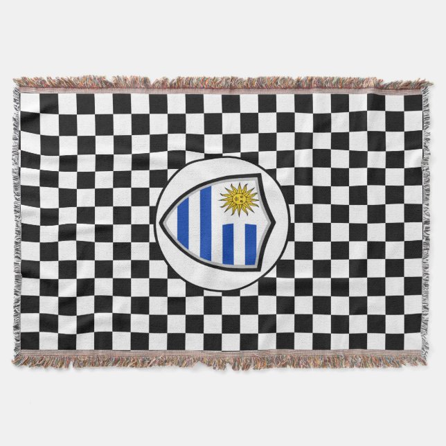 Uruguayan flag throw blanket (Front)