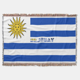 Uruguayan flag throw blanket