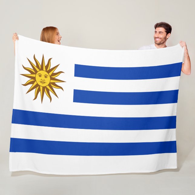 Uruguayan Flag (Uruguay) Fleece Blanket (In Situ)