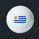 Uruguayan Flag (Uruguay) Golf Balls<br><div class="desc">This design features the national flag of Uruguay, which is a country in the southeastern region of South America. Uruguay borders Argentina to its west and southwest, Brazil to its north and east, the Río de la Plata (River of Silver) to the south and the Atlantic Ocean to the southeast....</div>