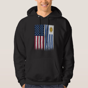 Uruguayan Flag USA And Uruguay Flags Proud Uruguay Hoodie