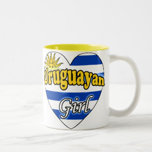 Uruguayan Girl Two-Tone Coffee Mug