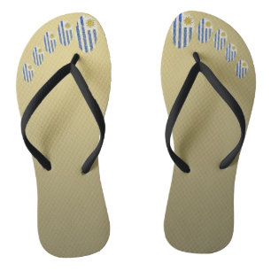 Uruguayan touch fingerprint flag flip flops