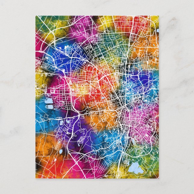 Ürümqi China City Map Postcard (Front)