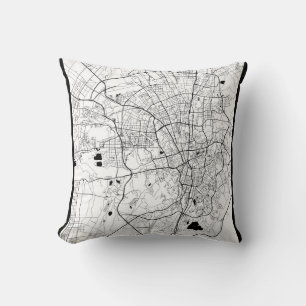 Ürümqi China Map Throw Pillow