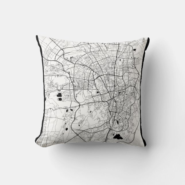 Ürümqi China Map Throw Pillow (Front)