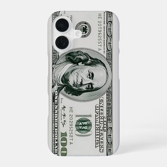 US $100 bill iPhone 16 Case (Back)
