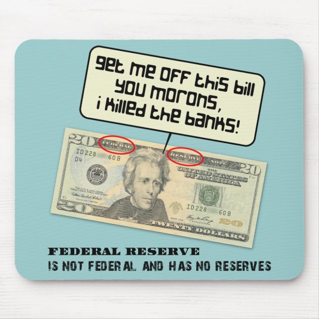 US 20 dollar bill Federal Reserve Mouse Pad (Front)