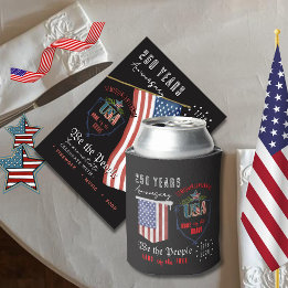 US 250 We the People Semi-Quincentennial Patriotic Can Cooler