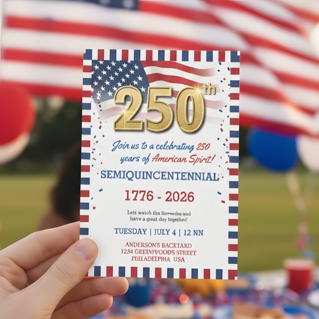 US 250 Years Anniversary Party Invitation (Creator Uploaded)