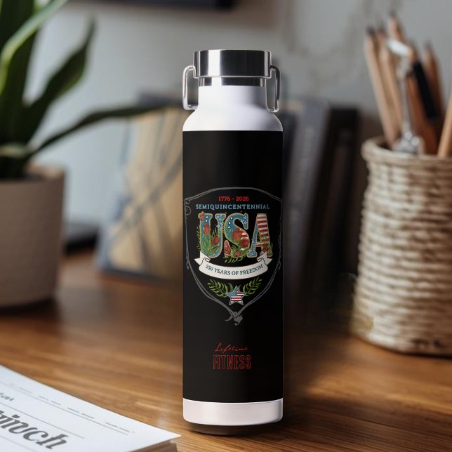 US 250 Years of Freedom Custom Botanical  Water Bottle (US 250 Years of Freedom Custom Botanical Water Bottle)