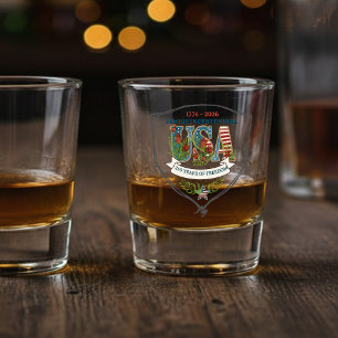 US 250 Years of Freedom Elegant Decorative Shot Glass